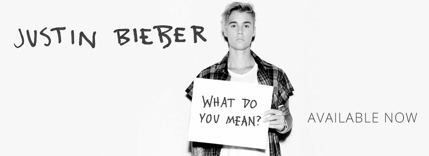 Justin Bieber What Do You Mean FB Cover Album Release Strategy